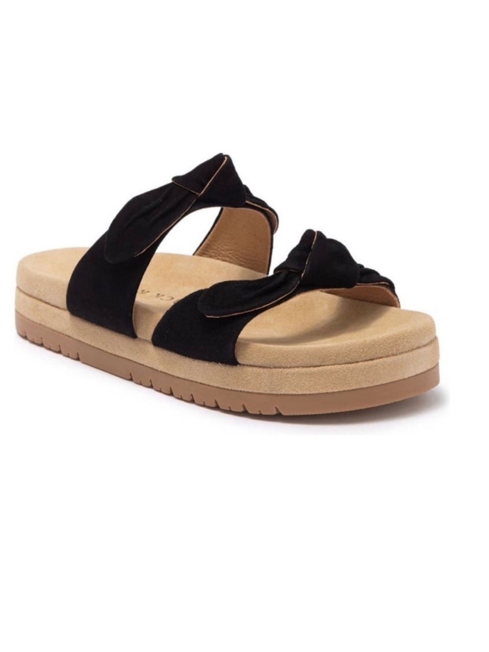 Jack Rogers Monica Black Suede Slide Sandals Size 10
